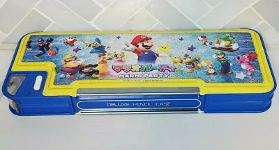 RARE Nintendo Super Mario Party Blue Mitsubishi Japanese Deluxe Pencil Case  • $22.95