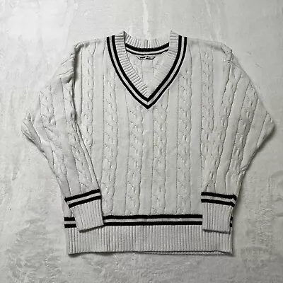 VTG Prince Mens Cable Knit Tennis Sweater Cricket Size XL • $50
