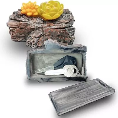 Stump Shape Key Storage Box Resin Medicine Box Hide-a-Spare-Key  Indoor • $24.42