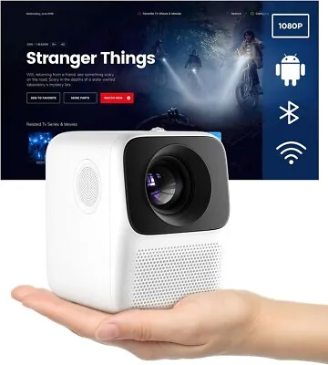 WANBO T2 Max Mini Portable Projector With WiFi And Bluetooth Android TV 9.0 • $139