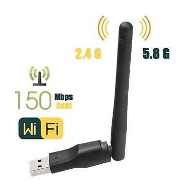 New USB Wifi Adapter 150Mbps Wireless Dongle LAN Card Antenna For PC Laptop • £6.54