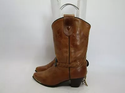 Oak Tree Farms Womens Size 7 M Brown Leather Cowboy Western Boots • $40.84