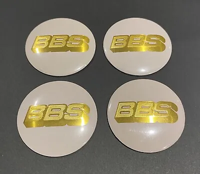 BBS Wheel Centre Caps White & Gold 56mm Stickers/Emblems Cap • $42
