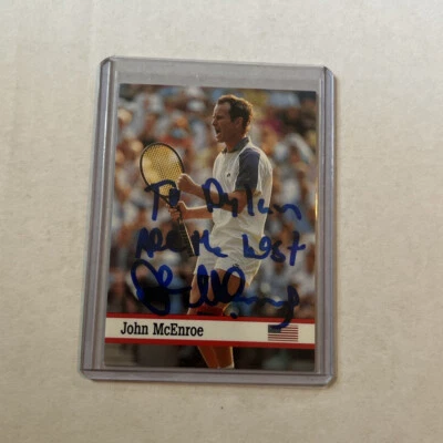 $34.99 • Buy John McEnroe Signed Autograph Fax Pax 1993 Tennis Card