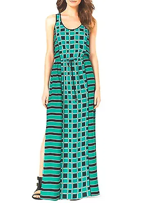 $49.95 • Buy NWT $150 MICHAEL KORS Sleeveless Soho Printed Maxi Dress Island Blue 