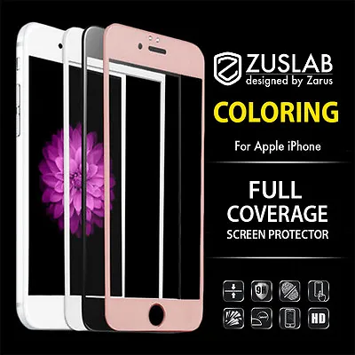 $9.99 • Buy IPhone 8 7 6 6S Plus ZUSLAB Coloring Tempered Glass Screen Protector For Apple