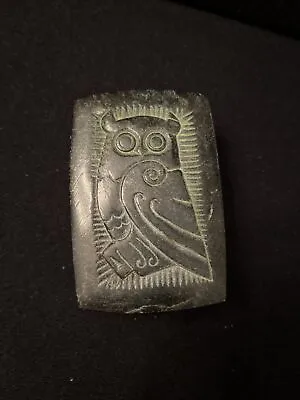 Vintage Owl Soapstone Trinket Box -Heavy Smooth And Adorable • $11