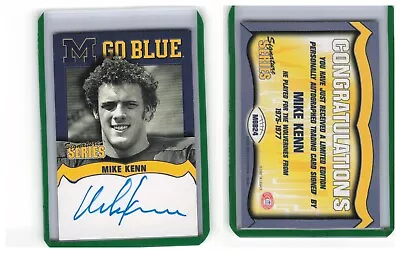 2002  2002-09 Michigan TK Legacy Go Blue Autograph Auto #MGB24 Mike Kenn • $19.95