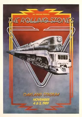 The Rolling Stones 1989 Oakland Stadium Concert Poster Framed • $21.99