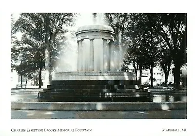 *Michigan Postcard-Charles Esseltyne Brooks Memorial Fountain  *Marshall MI {G48 • $4.38