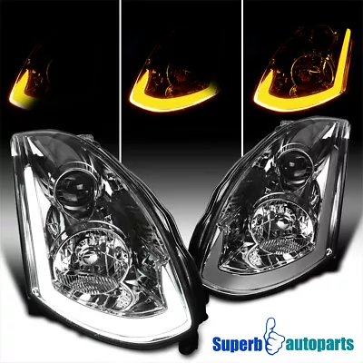 Fit 2003-2007 Infiniti G35 Coupe Sequential LED Signal Projector Headlight Smoke • $339.28