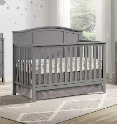 Cunas Para Bebes 4 En 1 Convertible Cama Para Niños Marco Baby Crib Wood Grey • $253.97