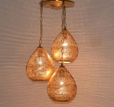 Moroccan 3 In 1 Hanging Pendant Lamps Lighting Ceiling Light Chandelier • $299