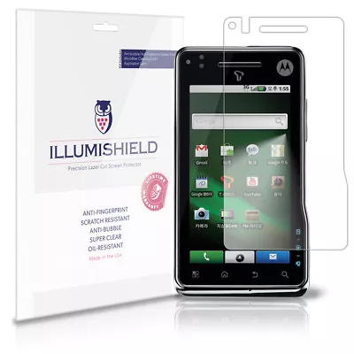 ILLumiShield Anti-Bubble/Print Screen Protector 3x For Motorola Milestone XT720 • $7.65