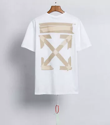 New OFF WHITE OW Graffiti Arrow Print Casual Short Sleeve Tee Top Unisex T-Shirt • £22.78