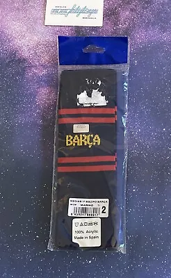 FC Barcelona Socks Medias Equipo Barca Blue 100% Acrylic NWT Soccer • $6.79