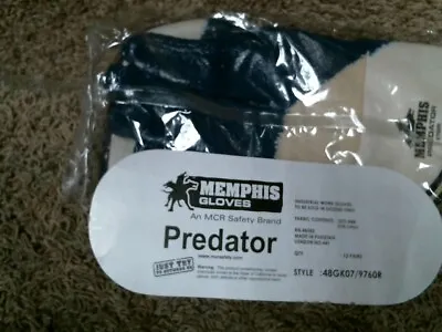 MCR Safety 9760R Memphis Predator Coated Nitrile Gloves Blue (Large) - 1 Pair • $10.99