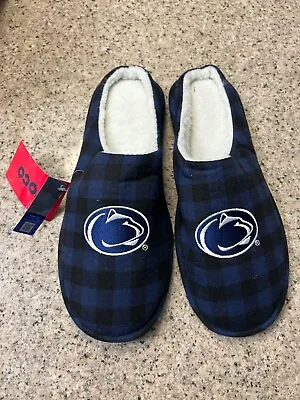 Men's FOCO Penn State Lions Slippers Size Large Fits 11-12 100% Cotton Upper • $11.99