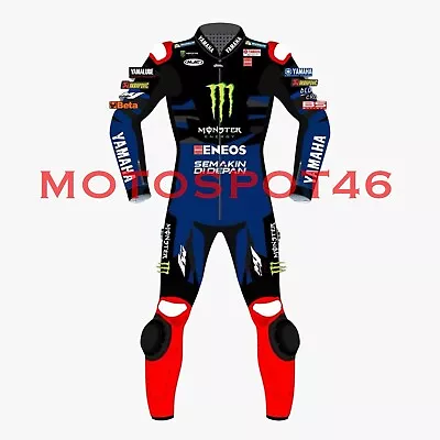 Motorcycle Leather Racing Suit One Piece Regular  Custom Fabio Quartararo Yamaha • $599