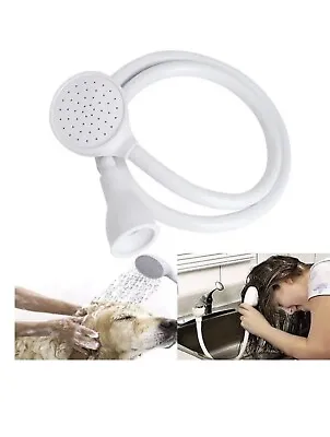 Single Tap Bath Sink Mixer Shower Head Hose Spray Hairdresser Pet Sink • £6.45