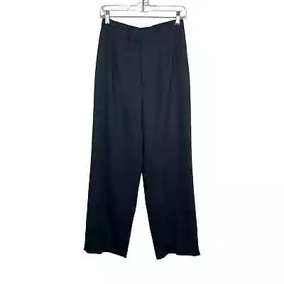 Zang Toi Black Cashmere & Silk Wide Leg Trousers High Rise  • $49.99