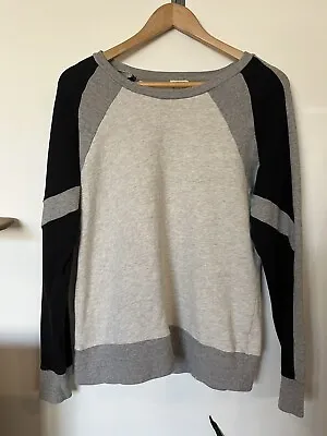 J Crew Factory Black And Gray Color Block Sweater Size Medium • $25
