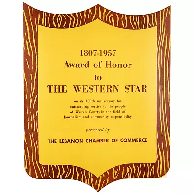 Signed Norman Vincent Peale 1957 Ohio Journalism Award Program Western Star • $64.99