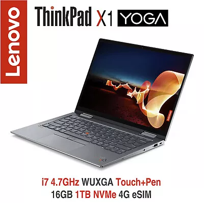 ThinkPad X1 Yoga I7 4.7GHz WUXGA Touch 16GB 1TB 4G BL IR 3Y Premier+ADP Warranty • $2144.95