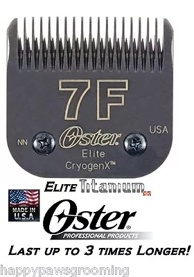 Oster A5 ELITE TITANIUM Cryogen-X 1/8  Clipper Blade 7F 7FC*LAST 3 TIMES LONGER • $53.99