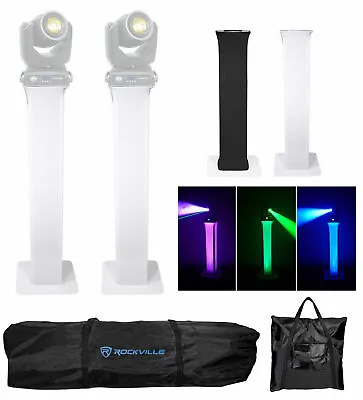 2) Totem Stands+Black+White Scrims For 2) American DJ Vizi Beam 5RX Lights • $394.90