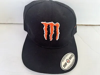 MONSTER Baseball Hat Cap Black Snapback • $12.95