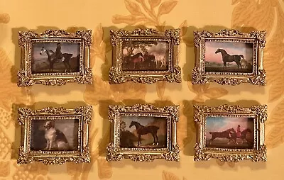 6x Dolls House Oil Painting Miniature Masterpieces Picture Frame GEORGE STUBBS A • £10.99