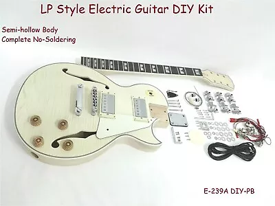 Semi-Hollow Body Electric Guitar DIYNo-Solderingbolt NeckLP Style 239PBDIY • $193.02