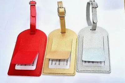 4 Pieces Suitcase Tags Luggage Labels Name Label Baggage 10 Colours 4 Per Sale • £7.99