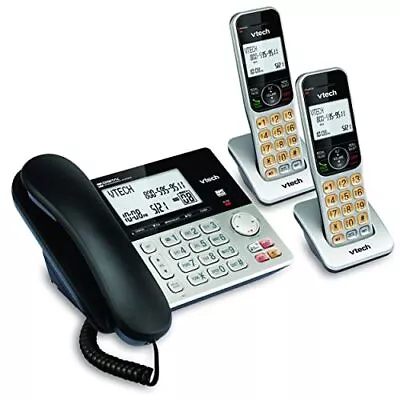 VTECH Corded Cordless Phone Answering Machine Call Block Duplex 2 Handsets • $46.52