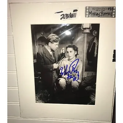 Vintage Mickey Rooney Autographed Photo- About 13 By 11 Inches • $99