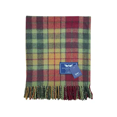 £35 • Buy New Scottish The Golden Eagle Large Blanket  Rug Throw Wool Tartan Reversible 