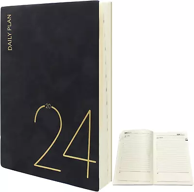 2024 Year Diary PlannerA5 Leather Premium NotebookCalendar Scheduler Monthly P • $23.95