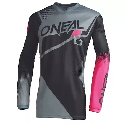 O'Neal Racing Womens Element Off-Road Moto Jersey Black/Grey/Pink MD CLOSEOUT • $20.99