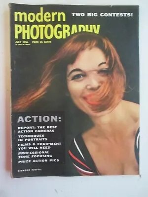 Modern Photography Magazine July 1956 The Best Action Cameras • $10