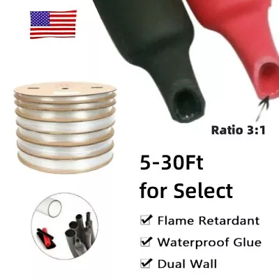 Heat Shrink Tubing 3:1 Ratio Electrical Cable Wrap Waterproof Marine Grade • $16.99