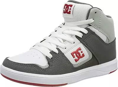 DC Men's Cure Hi Top Boots  Grey/Red/White • $89.99