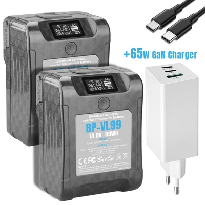 $26.59 • Buy 99Wh Mini V-Mount V-Lock Power Bank For Cameras Monitor Godox VL200 LED Light