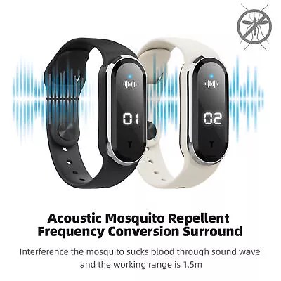 Ultrasonic Anti Mosquito Insect Pest Bugs Repellent Repeller Wrist Bracelet Band • $12.69