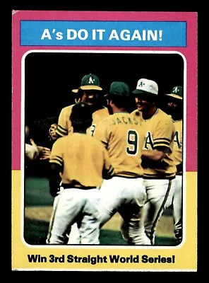 1975 Topps Baseball #466 A's Do It Again Jackson EX *d5 • $10