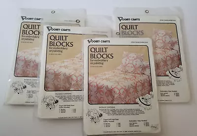 Vogart Crafts 18  Stamped Quilt Blocks For Embroidery (6 Blocks Per Pkg) • $45