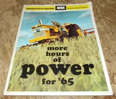 1965 Minneapolis-moline More Hours Of Power Tractors Brochure Good Used • $39.99