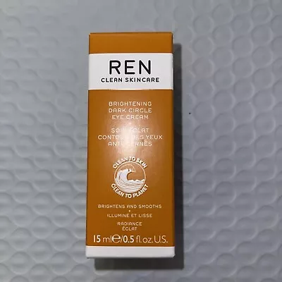 REN Clean Skincare Brightening Dark Circle Eye Cream 0.5 Fl Oz/15 Ml - VEGAN NEW • $15.77