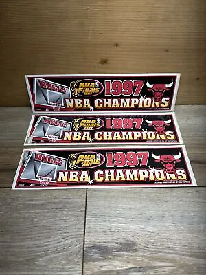 Chicago Bulls 1997 5 Time NBA Finals Champs Logo Bumper Sticker • $15