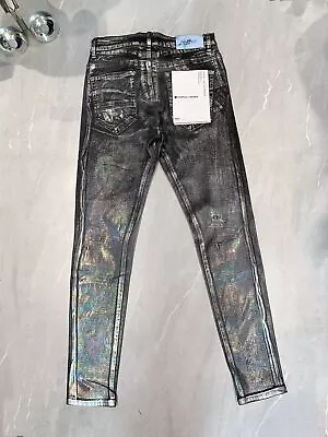 New Purple Brand Men's Splash-ink Personality Fashion Coating Jeans Size 29-40 • $69.88